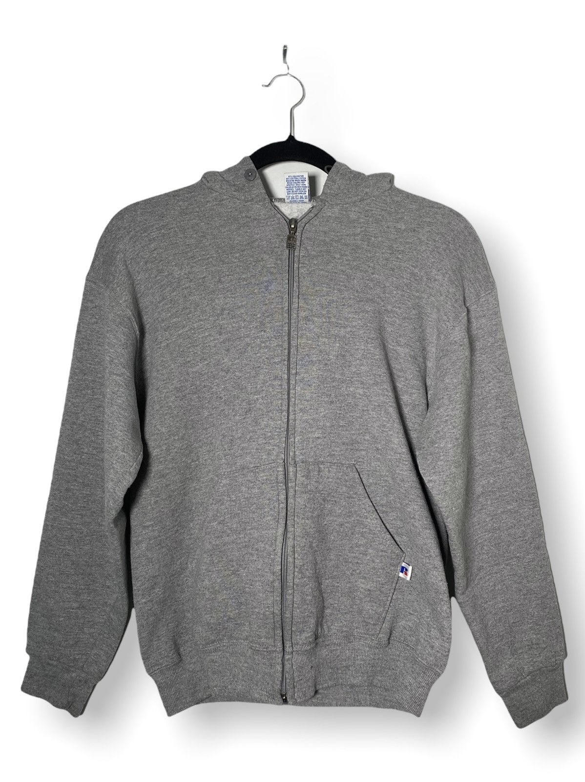 Vintage Gray Russell Zip Up Hoodie Made In Usa