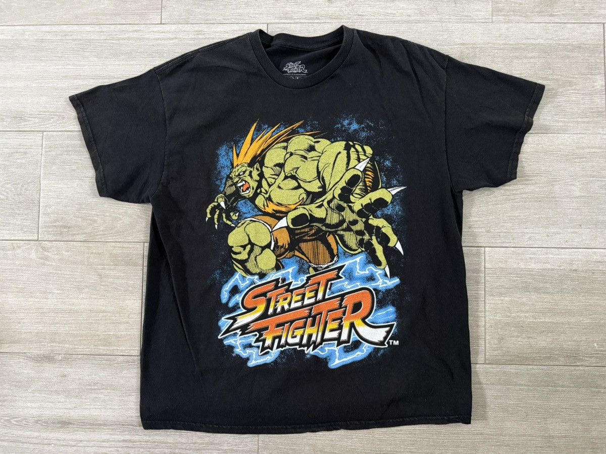 Crew Goat Crew Street Fighter Blanka Vintage Black Wash Tee Large