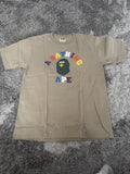Bape Khaki College Tee In Large Hoodie, Sweatshirt | FlexRushtees.com