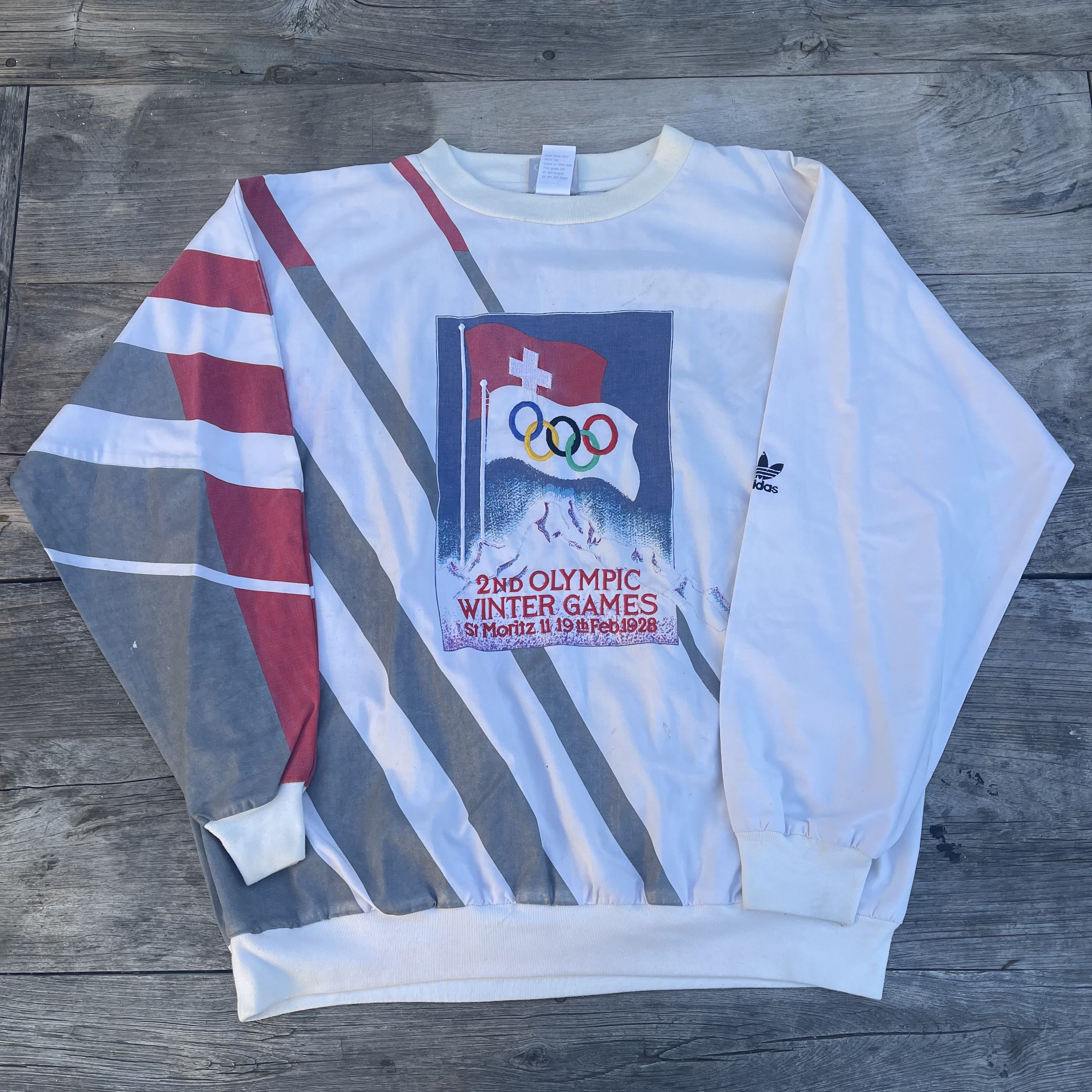 80s Adidas 1928 Olympic Winter Games Crewneck