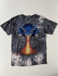 Vintage 2000s Dragon Liquid Blue Tie Dye Art Tee Shirt Size L Hoodie, Sweatshirt | AU16VibeMintTees.com