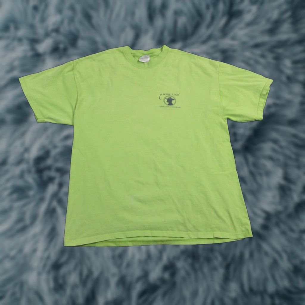 Hanes Beefy T Seafood Graphic Slogan T Shirt Mens Xl Neon Green Big Mussels Great Legs Fantast Hoodie, Sweatshirt
