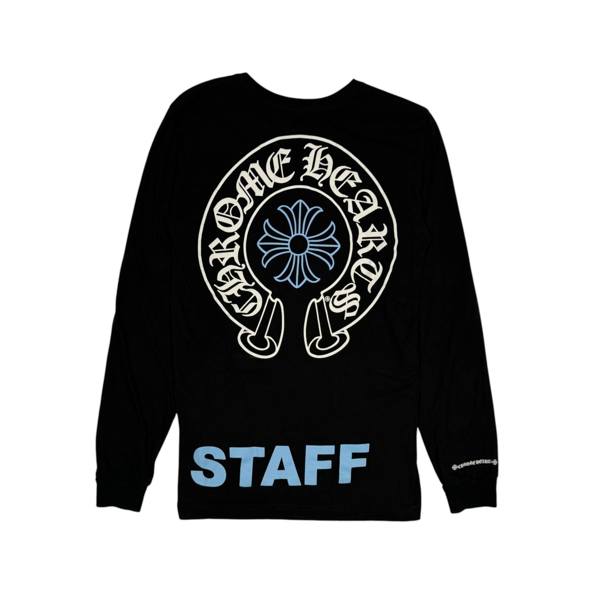 Chrome Hearts Staff Tee Ch Horseshoe Ls T Shirt Blue Black Hoodie, Sweatshirt | FlexRushtees.com