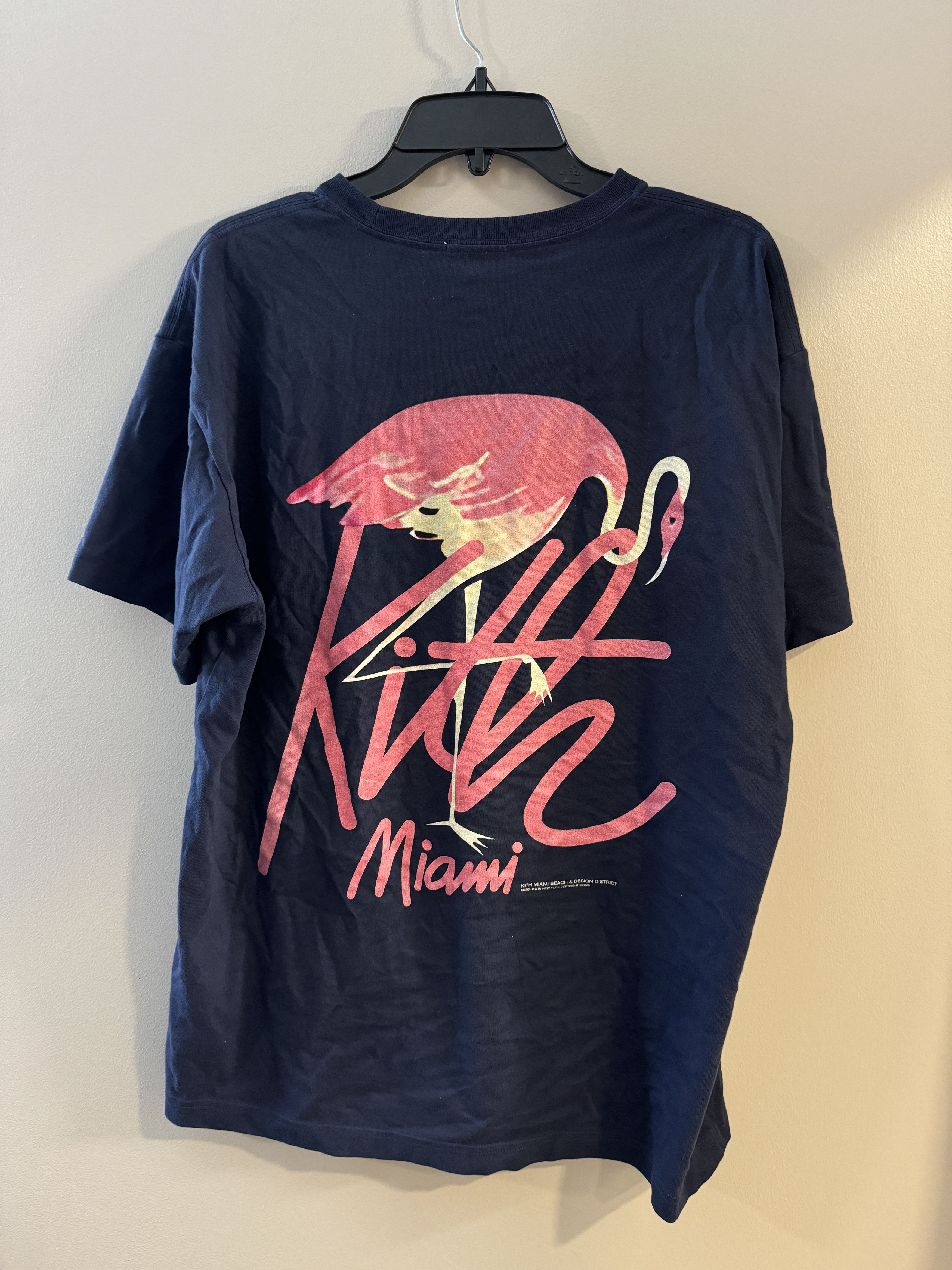 Kith Flamingo Script Tee Size Medium M Miami South Beach Hoodie, Sweatshirt | FlexRushtees.com