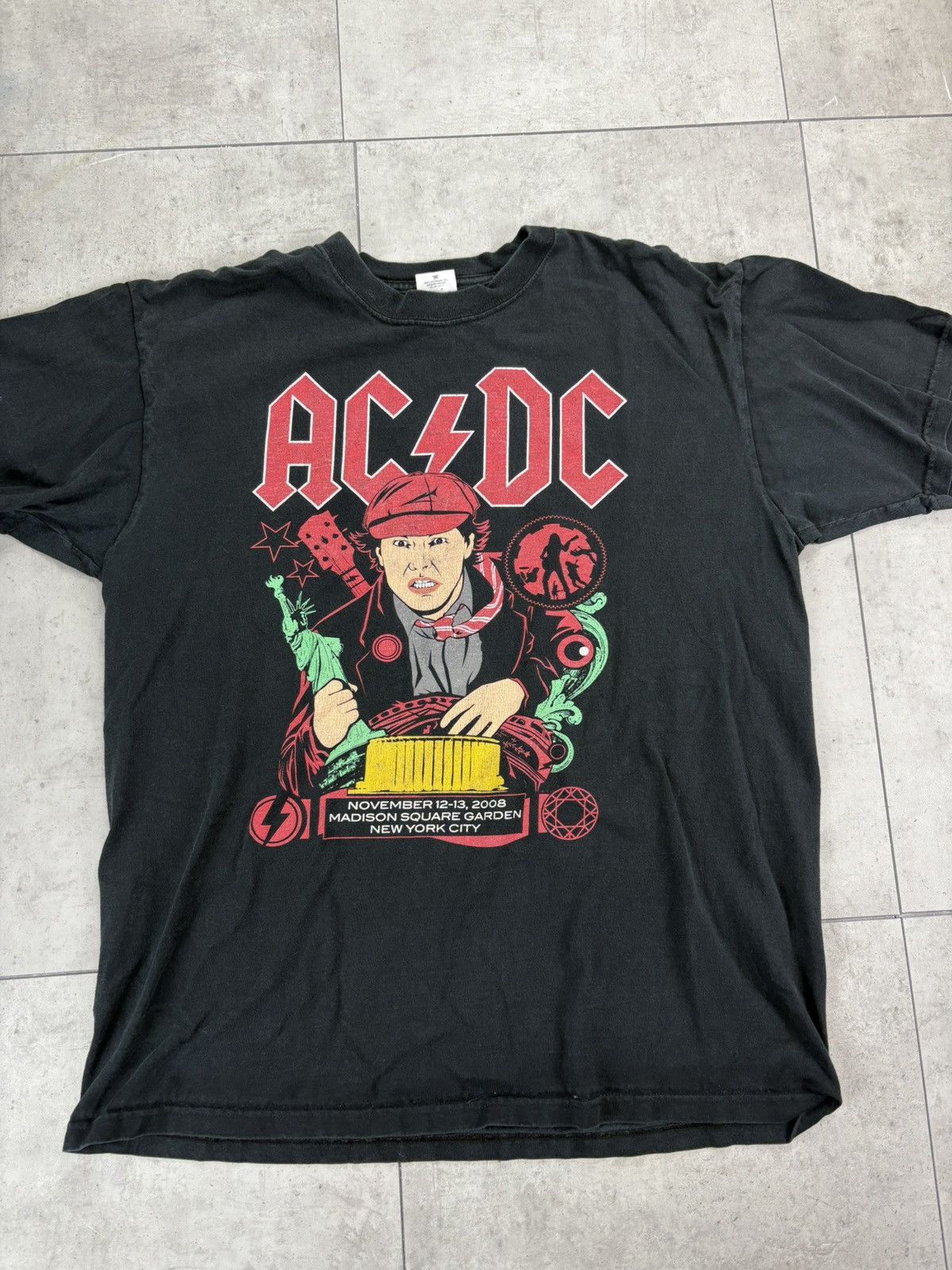 Ac Dc Rare 2008 Ac Dc Madison Square Garden Tour Shirt Rock Metal