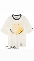 Mihara Yasuhiro Maison Mihara Yasuhiro Smiley Face Bleached Acid Was T Shirt Hoodie, Sweatshirt | FlexRushtees.com