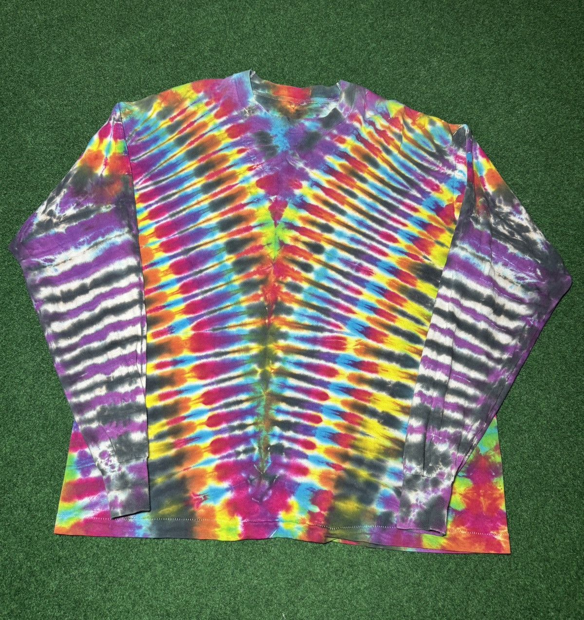 Vintage 90s Insane Tie Dye Hippie Retro Psychedelic T Shirt