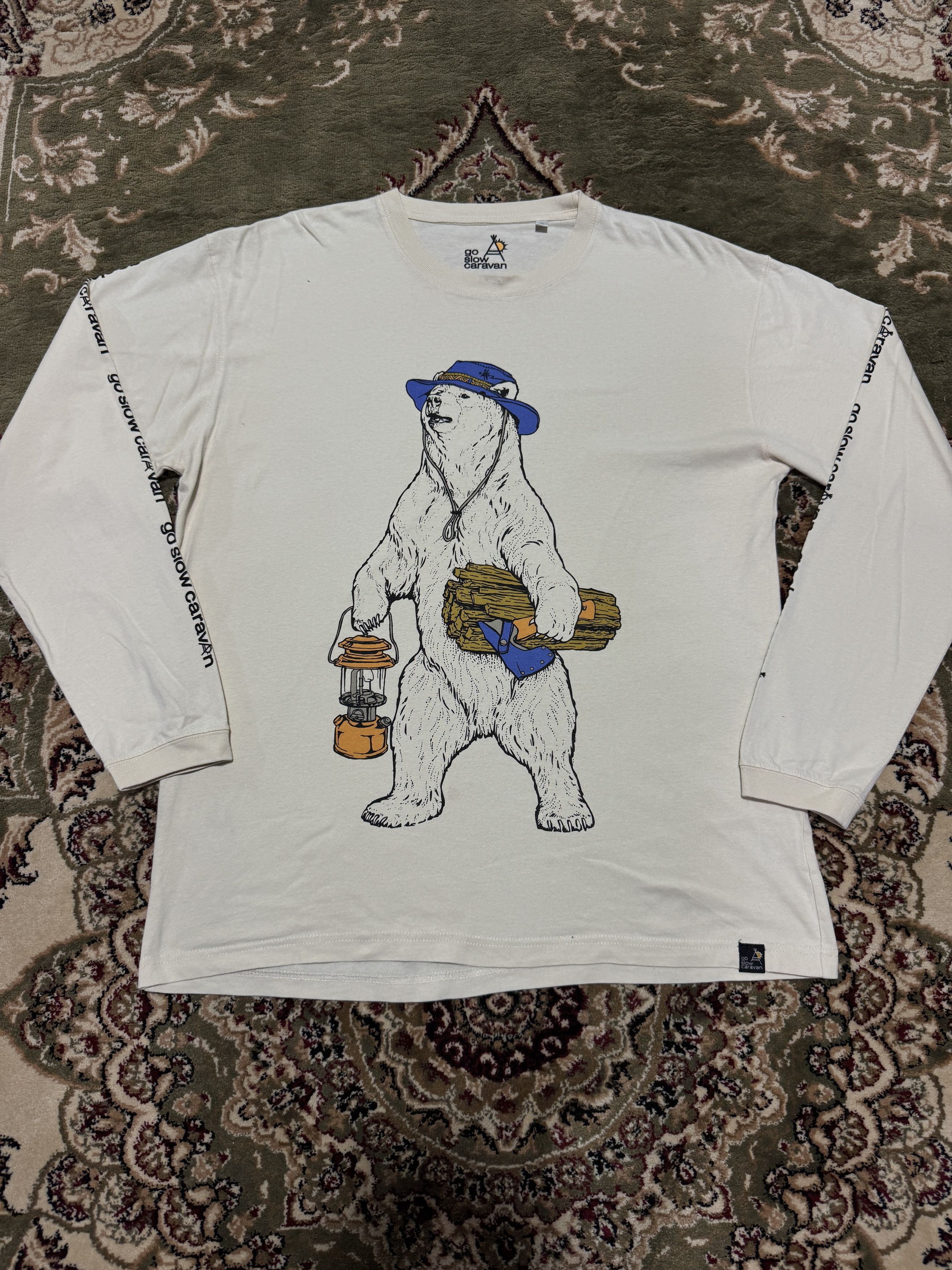 Slow Caravan Go Slow Caravan Hiking Bear Tshirt Hoodie, Sweatshirt | FlexRushtees.com