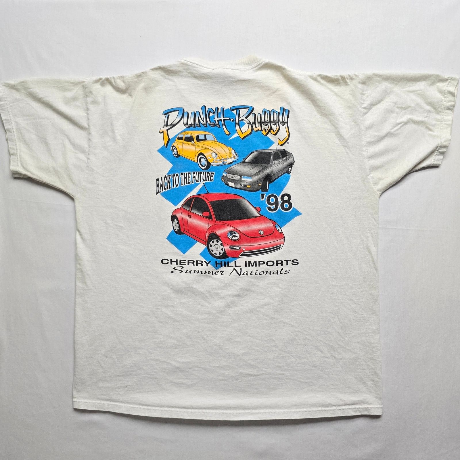 Vintage Car Punch Buggy Back To The Future White Xl Tee