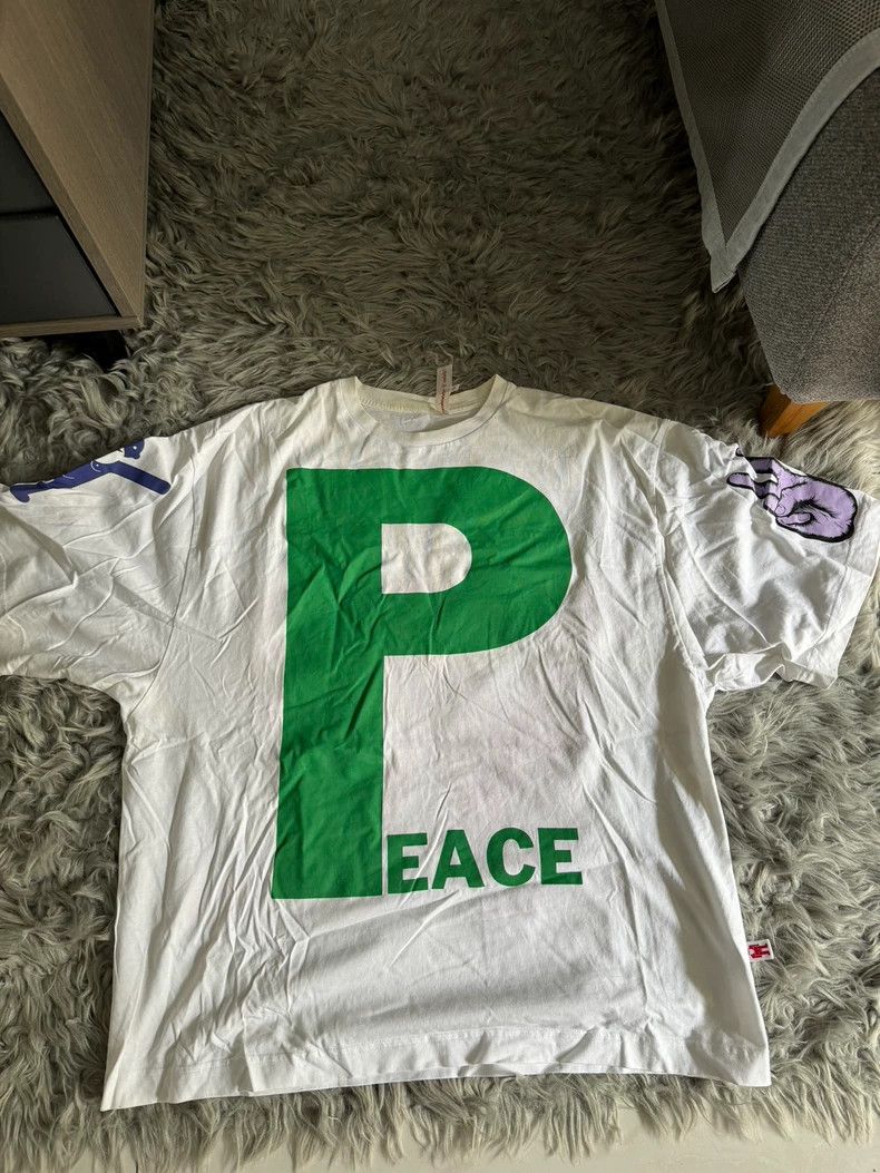 Van Beirendonck Walter Van Beirendonck Peace Slogan Short Sleeves T-Shirts, Hoodie, Sweatshirt | FlexRushtees.com