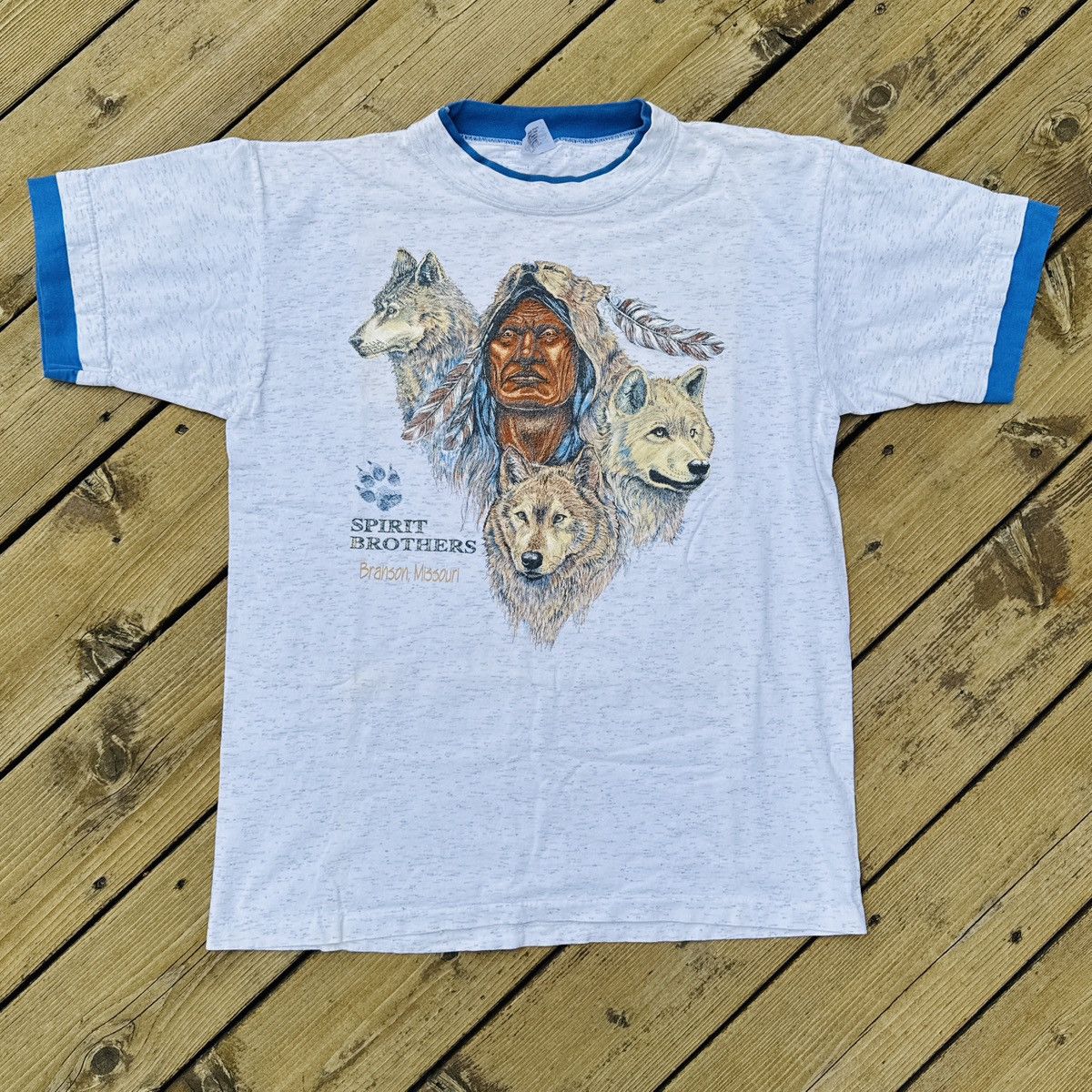 Vintage Spirit Brothers Branson Missouri Native Wolf Tee Hoodie, Sweatshirt | FlexRushtees.com