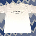 Vintage Cozumel Mexico T Shirt Yazbek White 100 Cotton Short Sleeve Adult Small Mens Graphic Print Hoodie, Sweatshirt