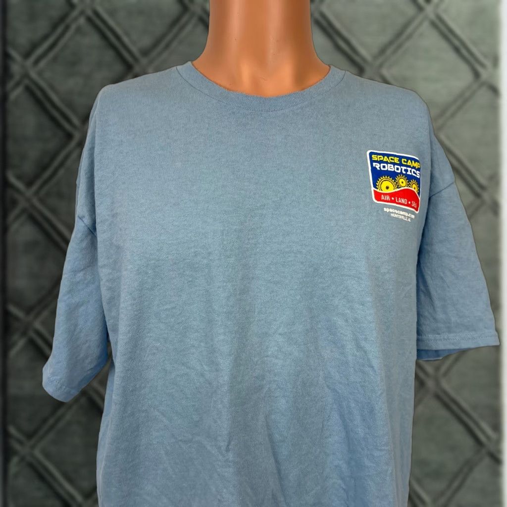 Jerzees Space Camp Robotics Huntsville Alabama Redefining Ingenuity T Shirt Xl Blue Mens Sho