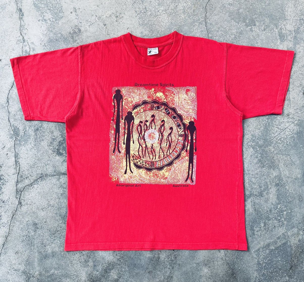 Vintage Art Dream Time Spirits Alien Oversized Tees Hoodie, Sweatshirt | FlexRushtees.com