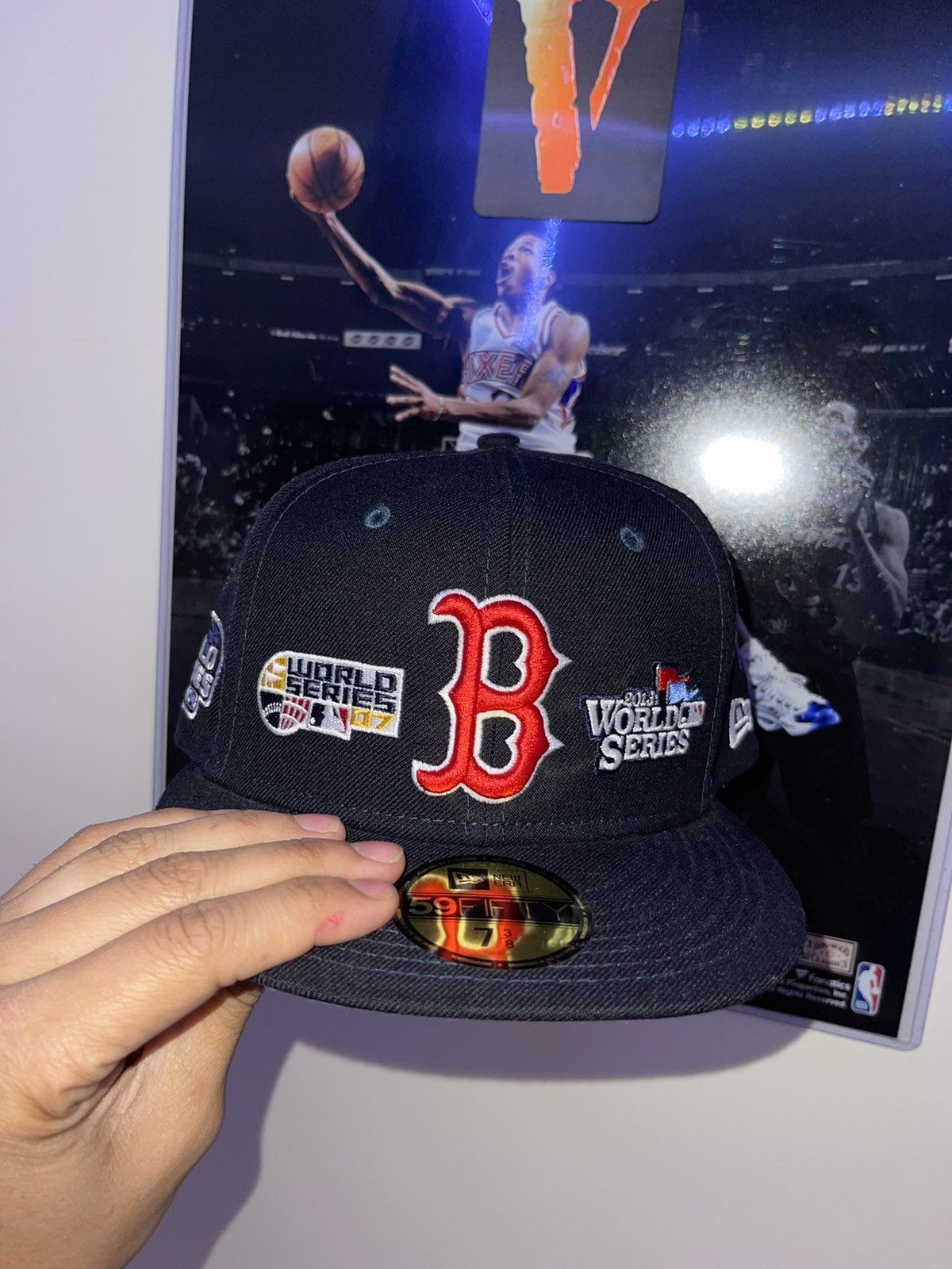 Era New Era X Mlb Boston Red Sox Championships Sz 7 3 8 Grey Uv