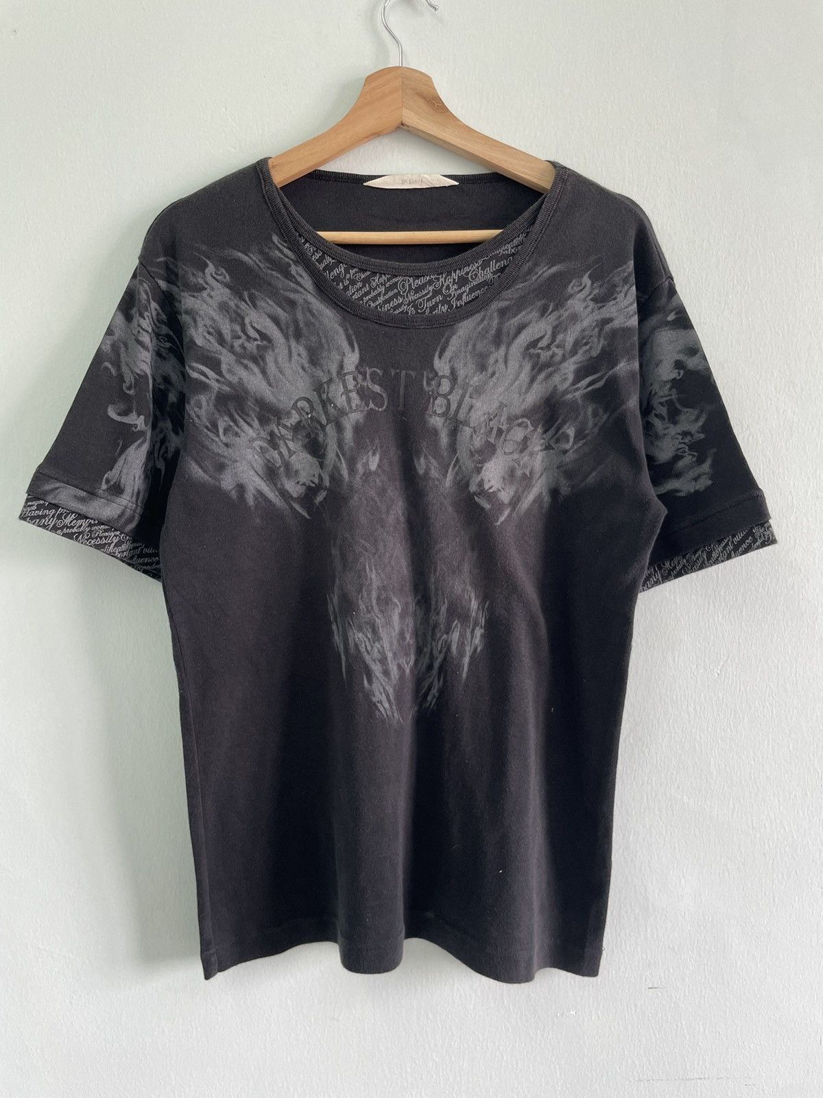 Hysteric Glamour Vintage Japanese Brand Flare Doublelayer Tee Hoodie, Sweatshirt | FlexRushtees.com