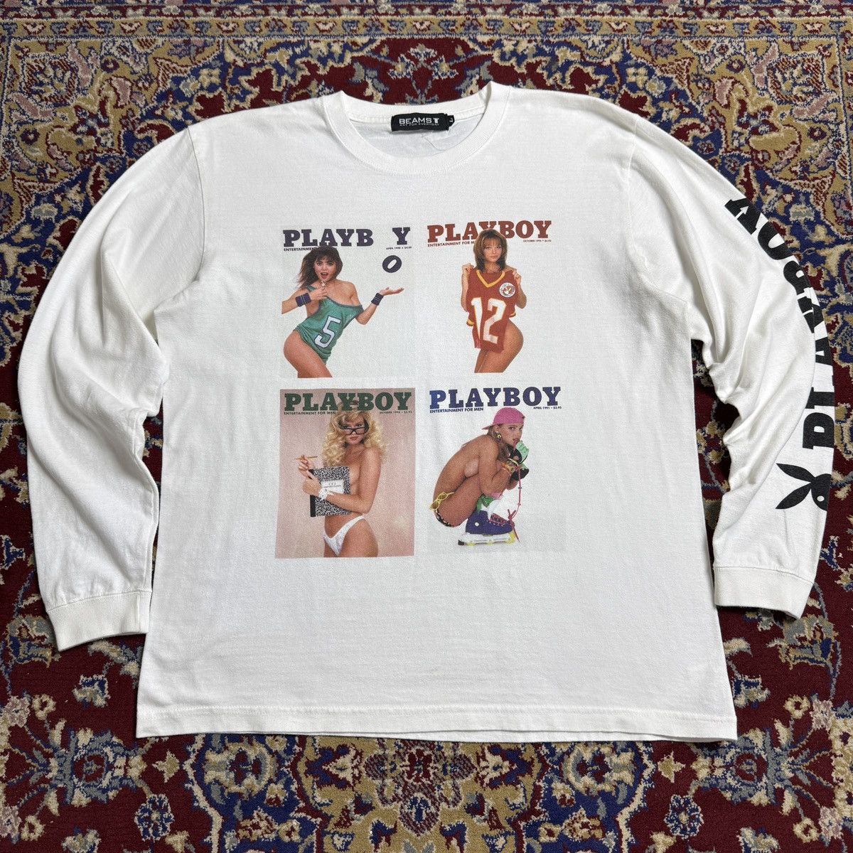 Vintage Beams Playboy Magazine Sexy Girls Y2k Tee 2000s