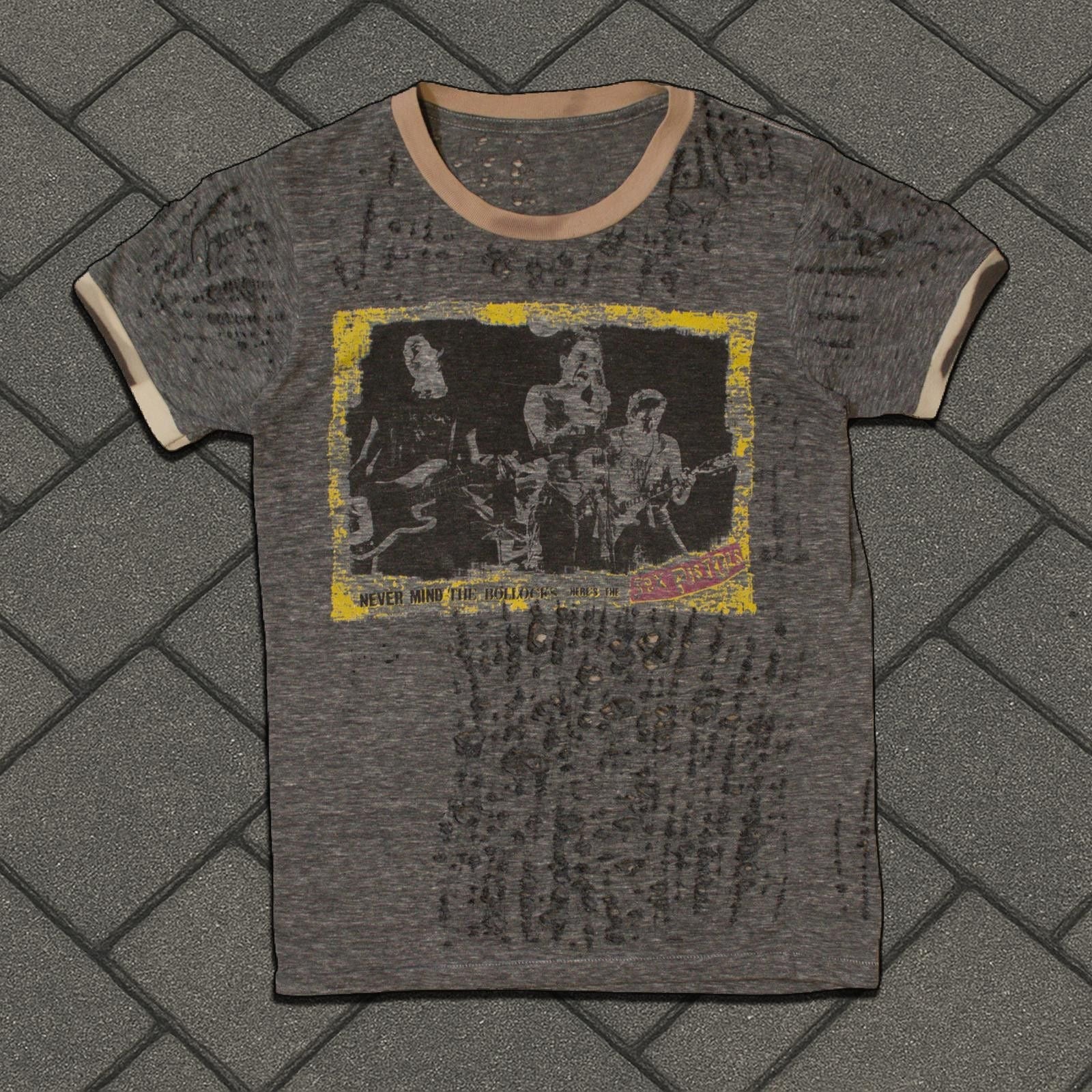 Vintage 70 S Sex Pistols Nevermind The Bollocks Thrashed Ringer Tee Hoodie, Sweatshirt | FlexRushtees.com