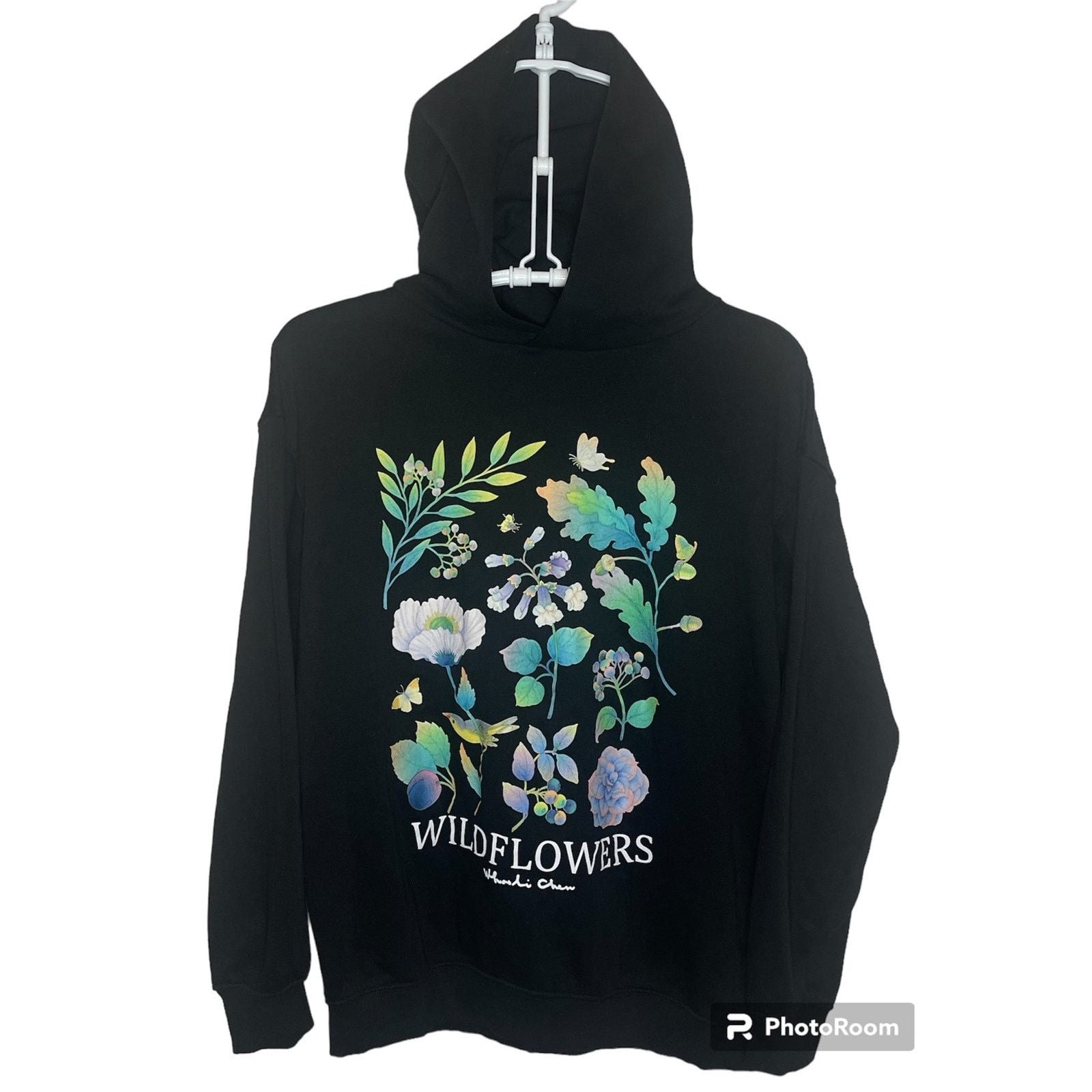 H M Wildflowers Printed Hoodie Sweatshirt Used T-Shirts | FlexRushtees.com