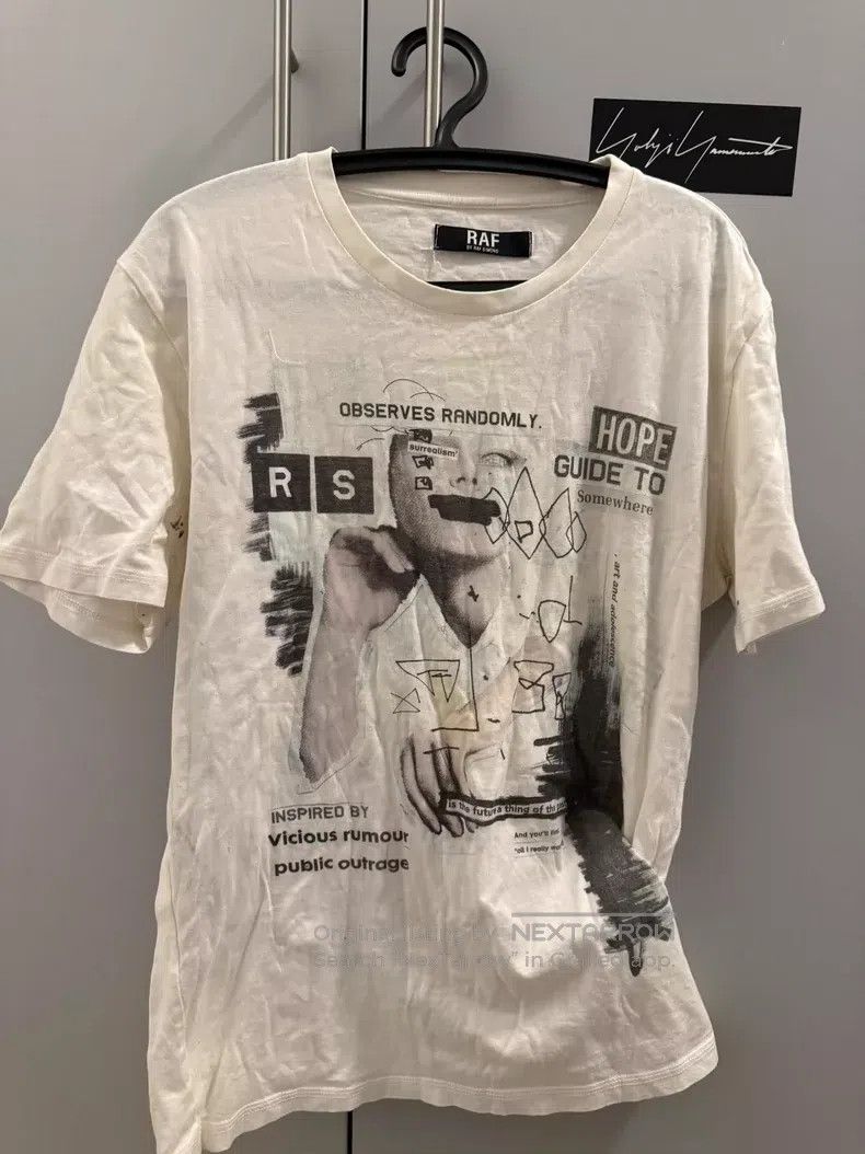 Simons Raf Simons Punk Portrait Print Illustration Slim T Shirt