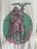 Ultra Rare Vintage Moebius 80 S Art Tee Warrior Falcon