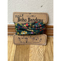 Other Natural Life Boho Half Bandeau Floral Print Green Headband B