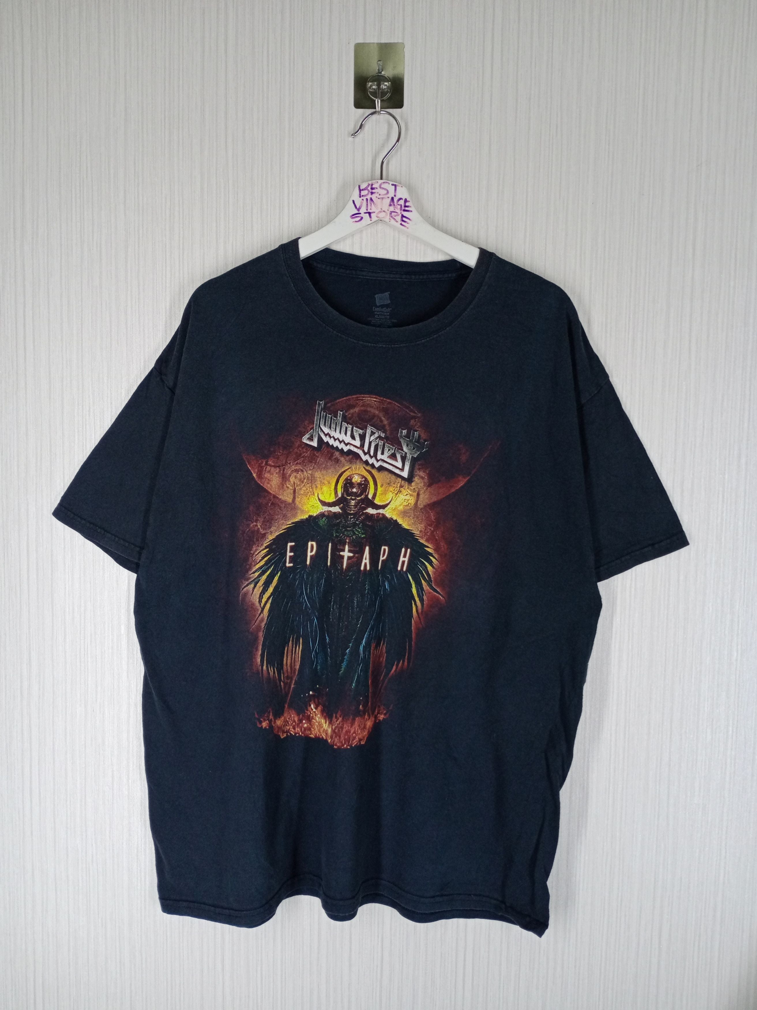 Priest Vintage Judas Priest Epitaph World Tour Black T Shirt Hoodie, Sweatshirt | FlexRushtees.com