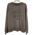 American Eagle Outfitters New Hand Printed Mens Med Brown Fall Long Sleeve Sweatshirt
