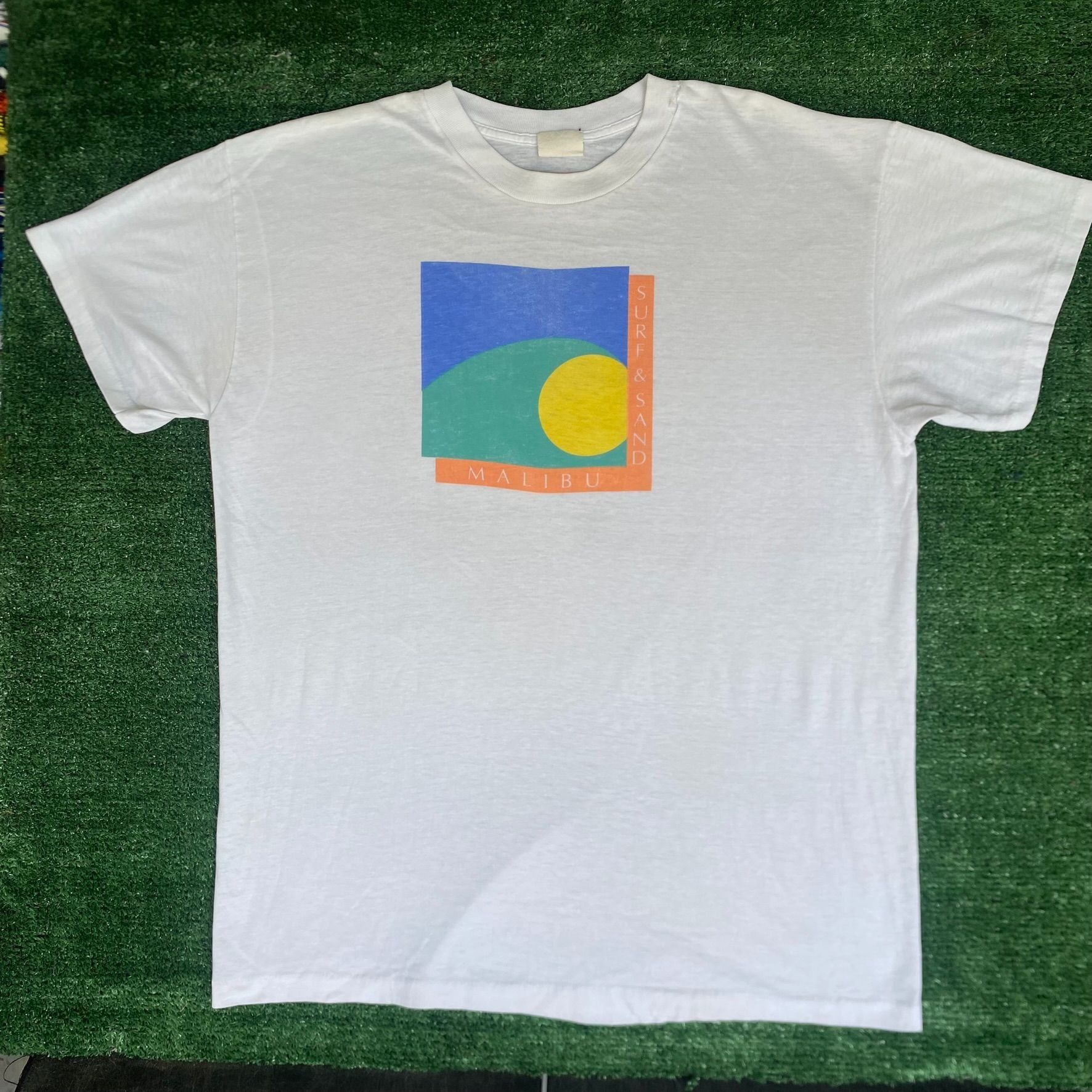 Vintage 80s Malibu Surf Shirt California Beach Tourist Tee