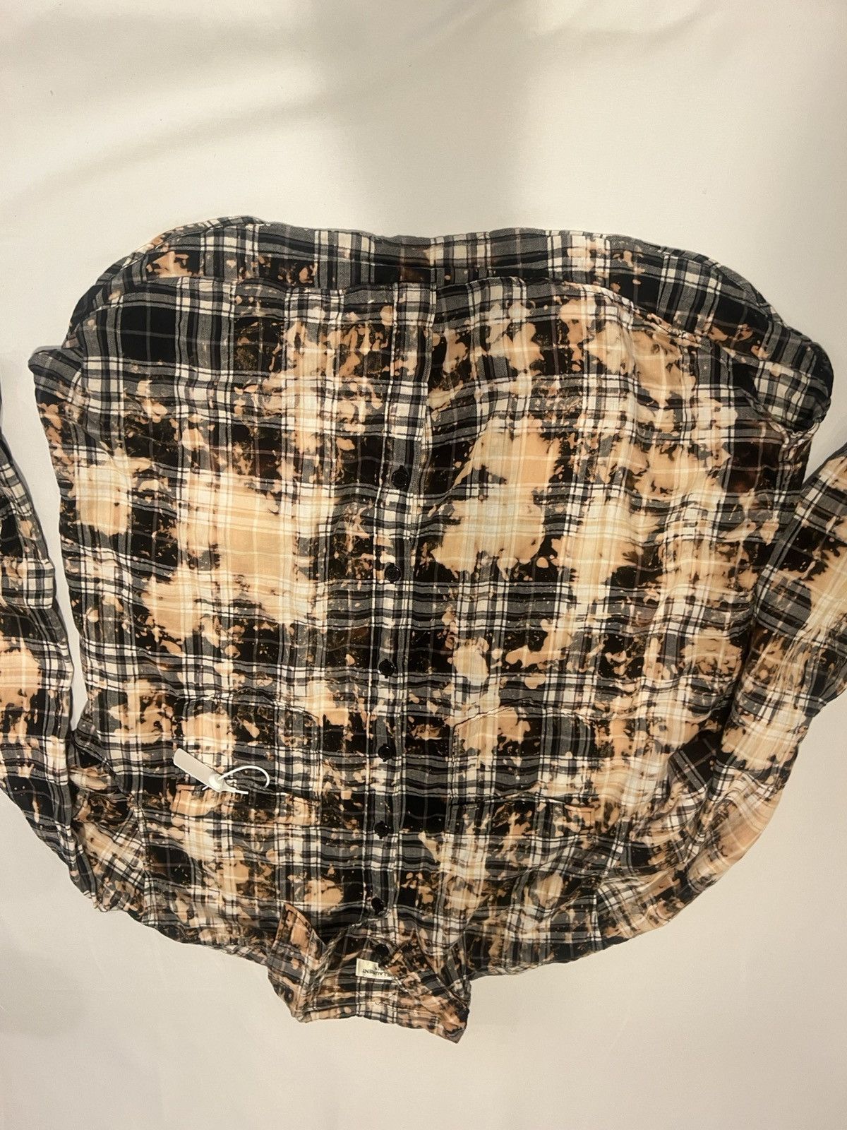 Laurent Paris Saint Laurent Hedi Slimane Men S Bleached Flannel Shirt L