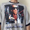 Vintage The Terminator 1984 Movie Promo Graphics Grey Tee Shirt