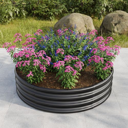 Homemade 47 24 11 4 Tall Round Raised Garedn Bed Metal Raised Beds F