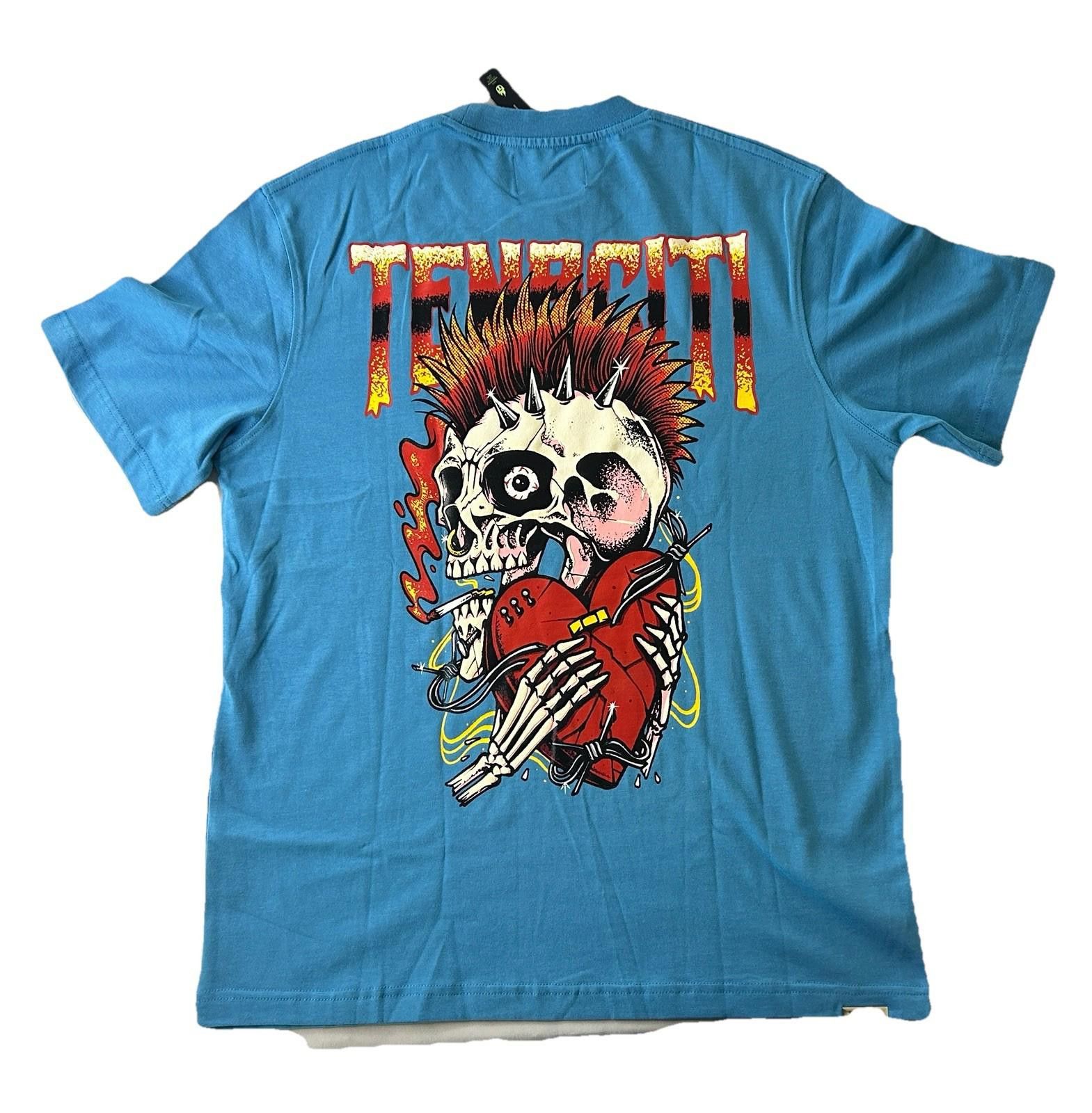 Other Tenaciti Skeleton Heart Blue Shirt Mens Medium Tee Hoodie, Sweatshirt | FlexRushtees.com