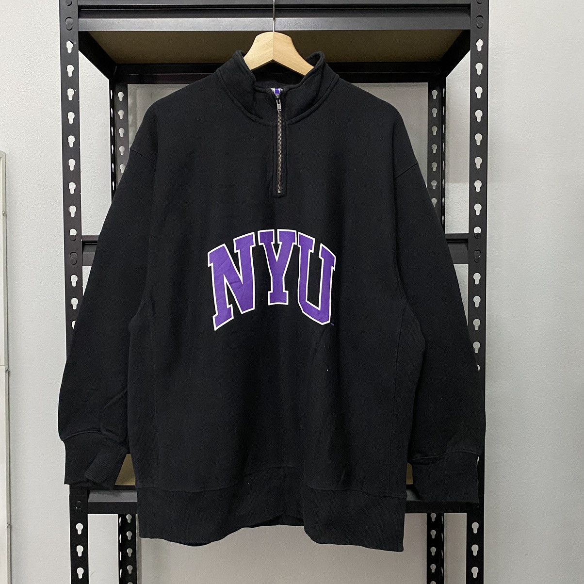 Vintage New York University Sweatshirt Quater Zip
