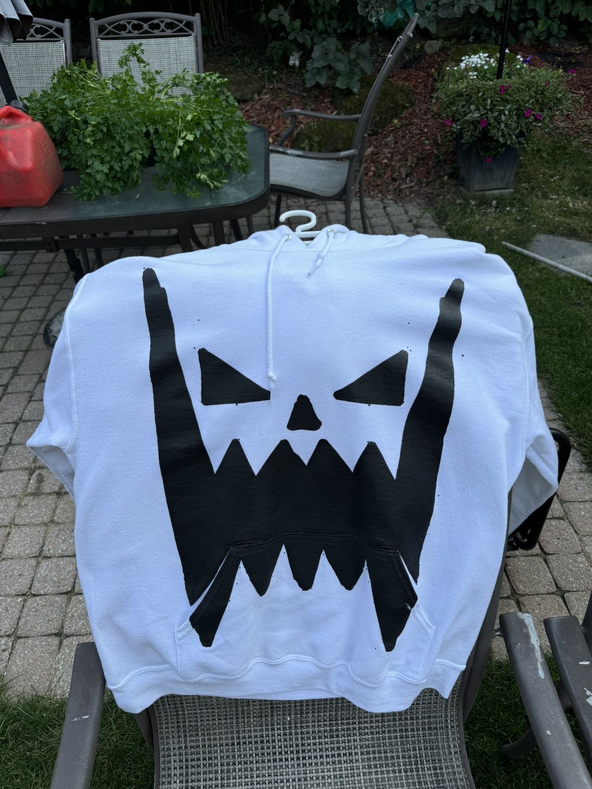 Designer Asspizza Pumpkin Face White Hoodie Og 2022