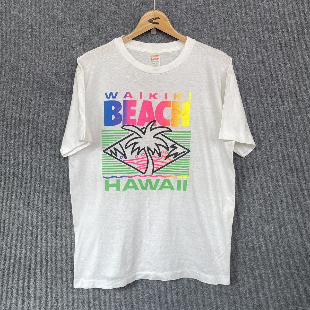 Vintage 1988 Waikiki Hawaii Beach Surf T Shirt Hoodie, Sweatshirt | FlexRushtees.com