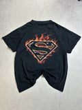 Vintage Superman Flames Boxy T Shirt Y2k L Hoodie, Sweatshirt | FlexRushtees.com