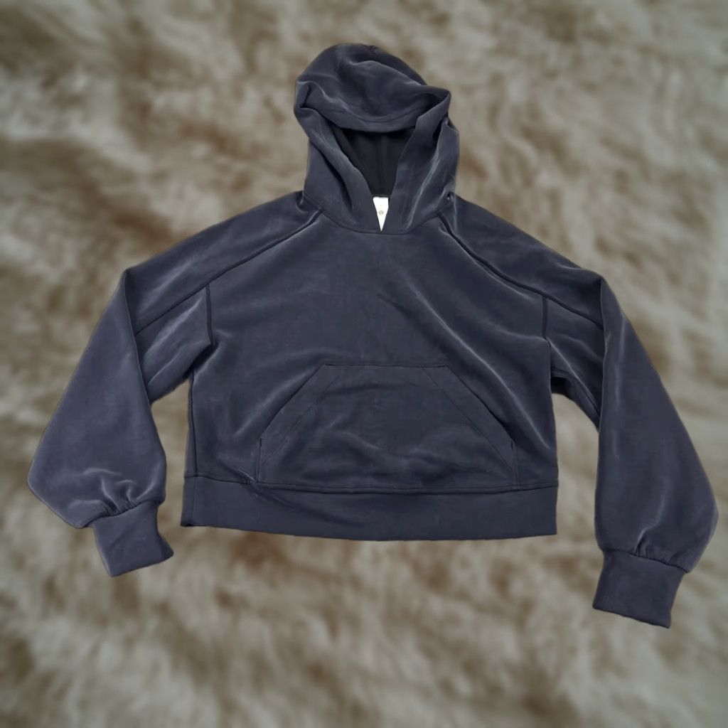 Lululemon Hoodie Womens 2 Gray Softstreme Pullover Regular Fit Casual Activewear Winter Sp