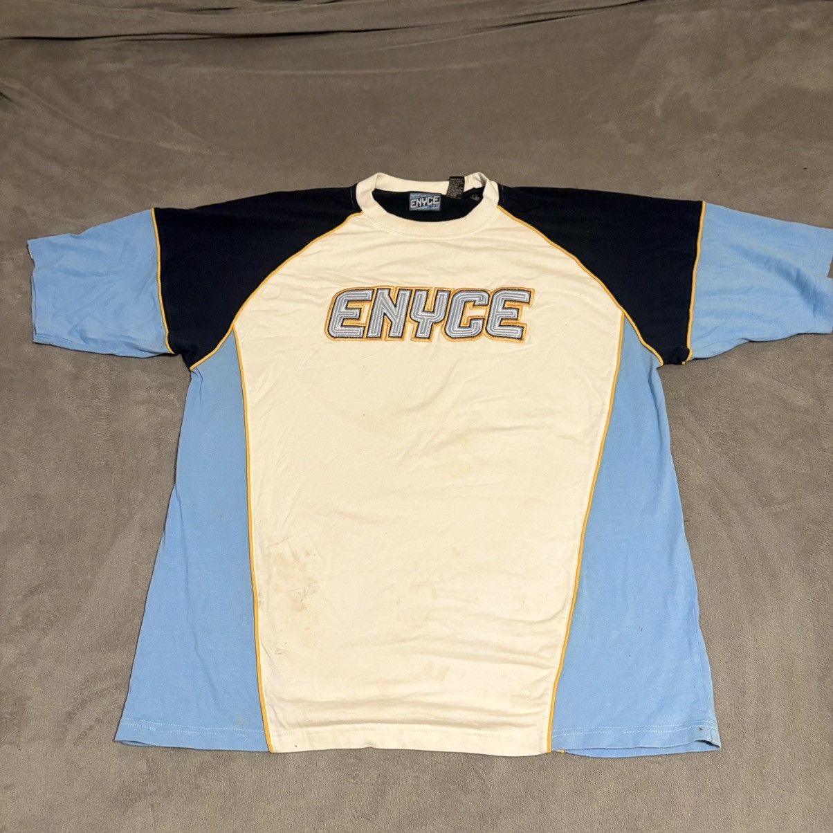 Vintage Y2k Enyce Color Block Tee Xxl 2000s Hip Hop