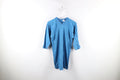 Deadstock Vintage 70s Streetwear Raglan T Shirt Blue Usa