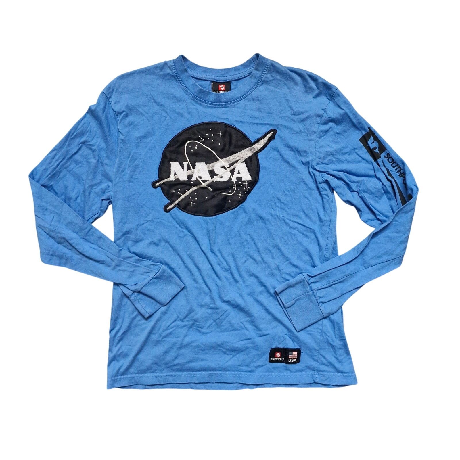 Vintage Southpole Nasa Shirt Men S Large Blue Long Sleeve