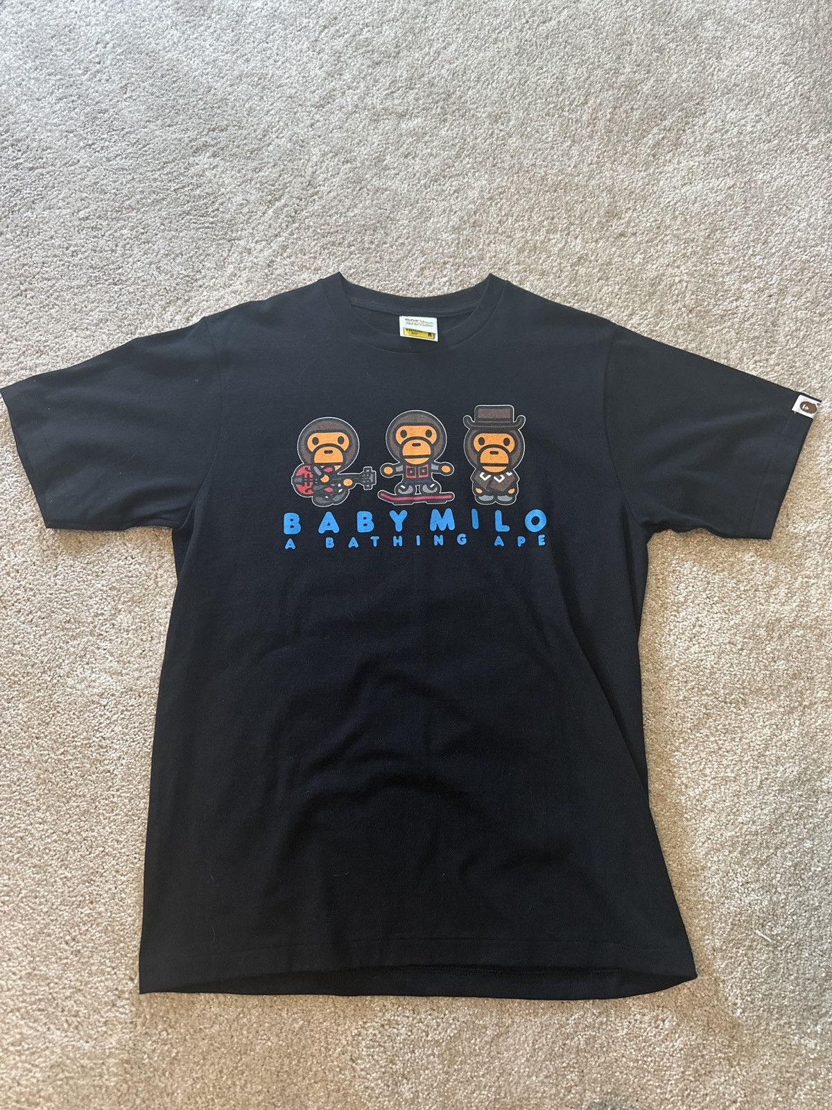Universal Studios Bape Baby Milo Back To The Future Black Tee