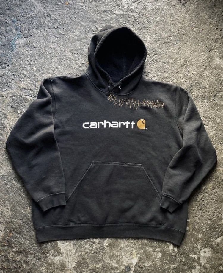 Carhartt Wip X Vintage Vintage Carhartt Spellout Custom Repair Hoodie
