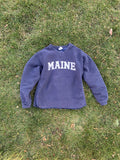 Vintage Sun Faded Navy Blue Maine Crewneck T-Shirts, Hoodie, Sweatshirt | FlexRushtees.com