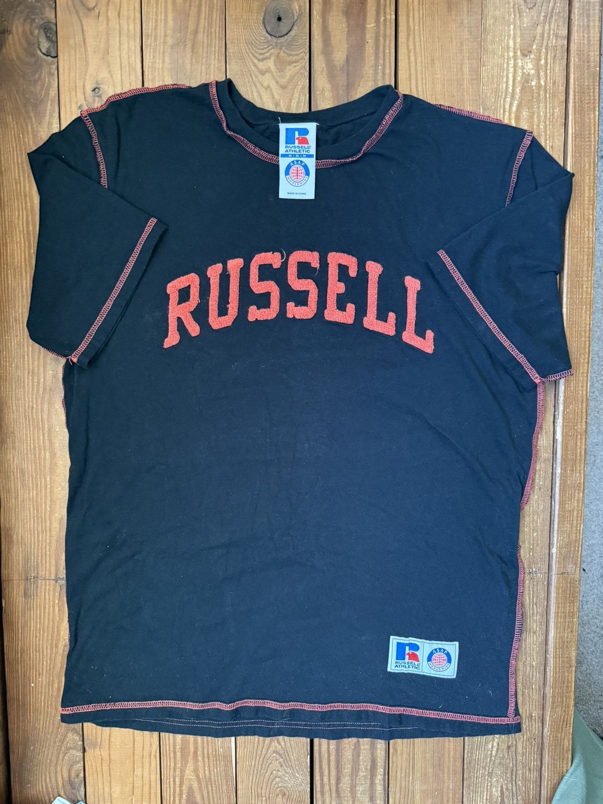 Awge X Russell Athletic Asap X Russell Athletic Black Tee Shirt
