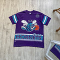 90s Vintage Nba Charlotte Hornets Single Basketball Tee Hoodie, Sweatshirt | FlexRushtees.com