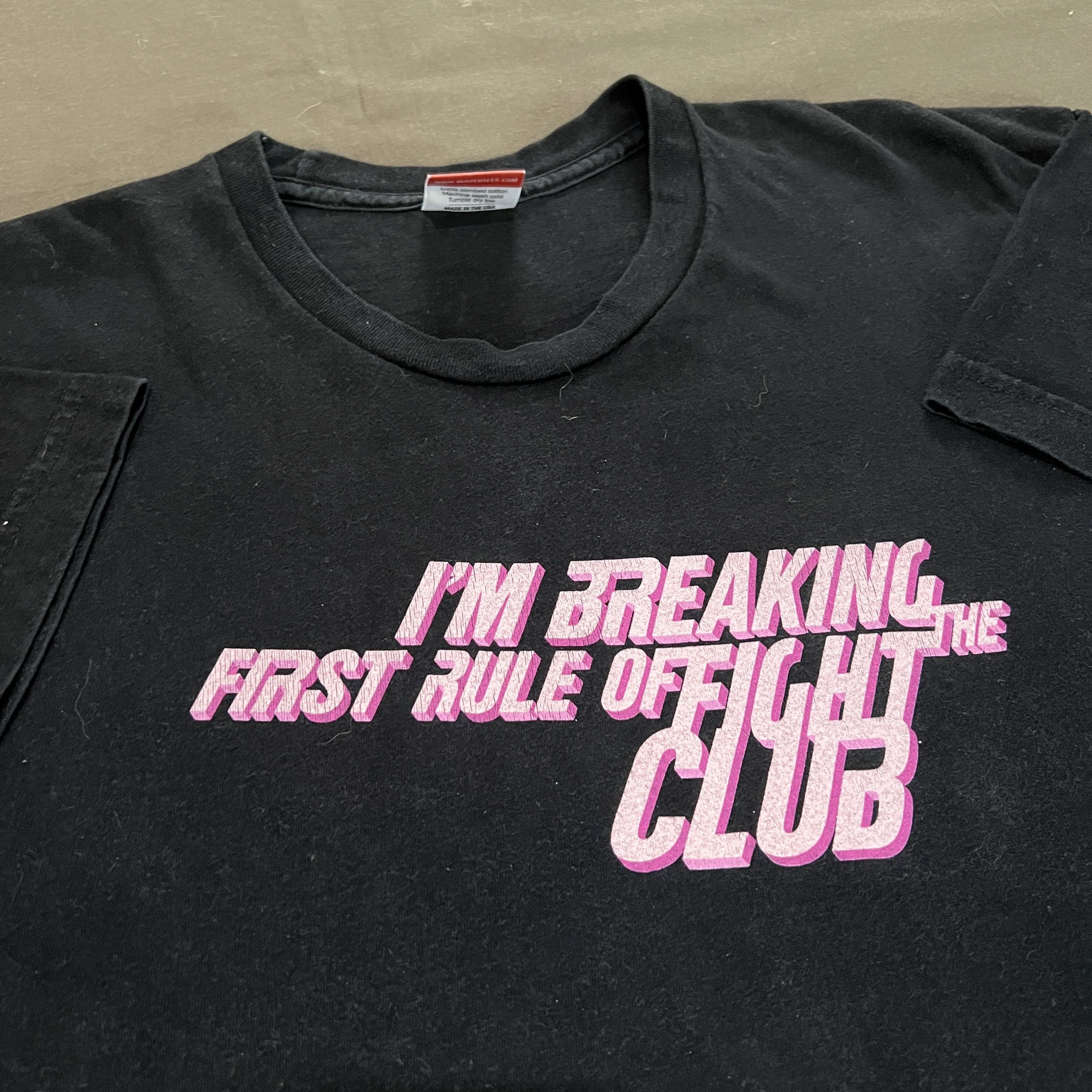 Vintage Y2k Fight Club Promo Movie Tee Quote