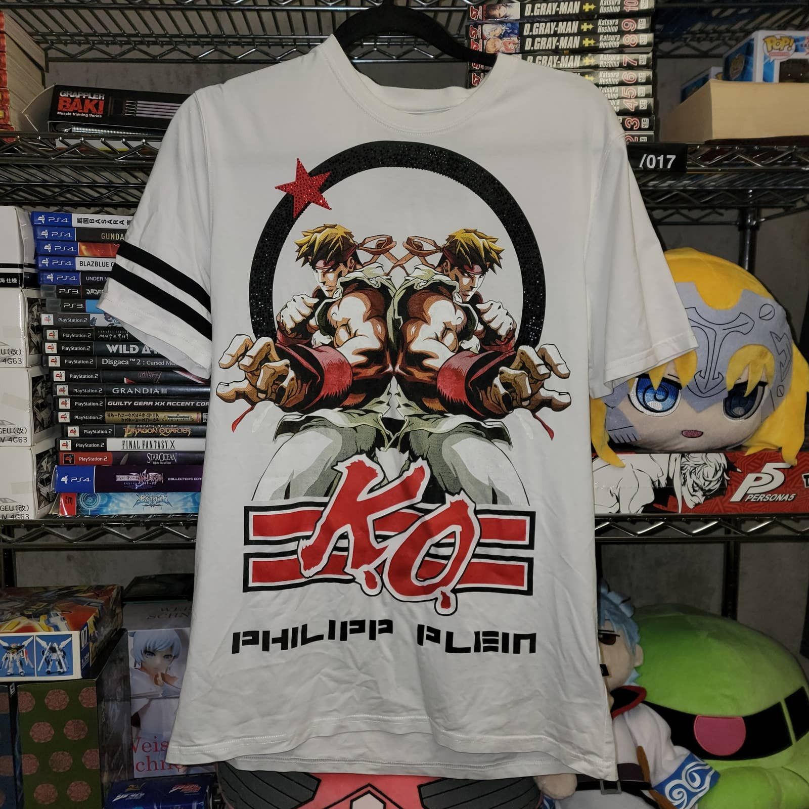 Plein Philipp Plein Street Fighter Anime Game Collab Rare T Shirt