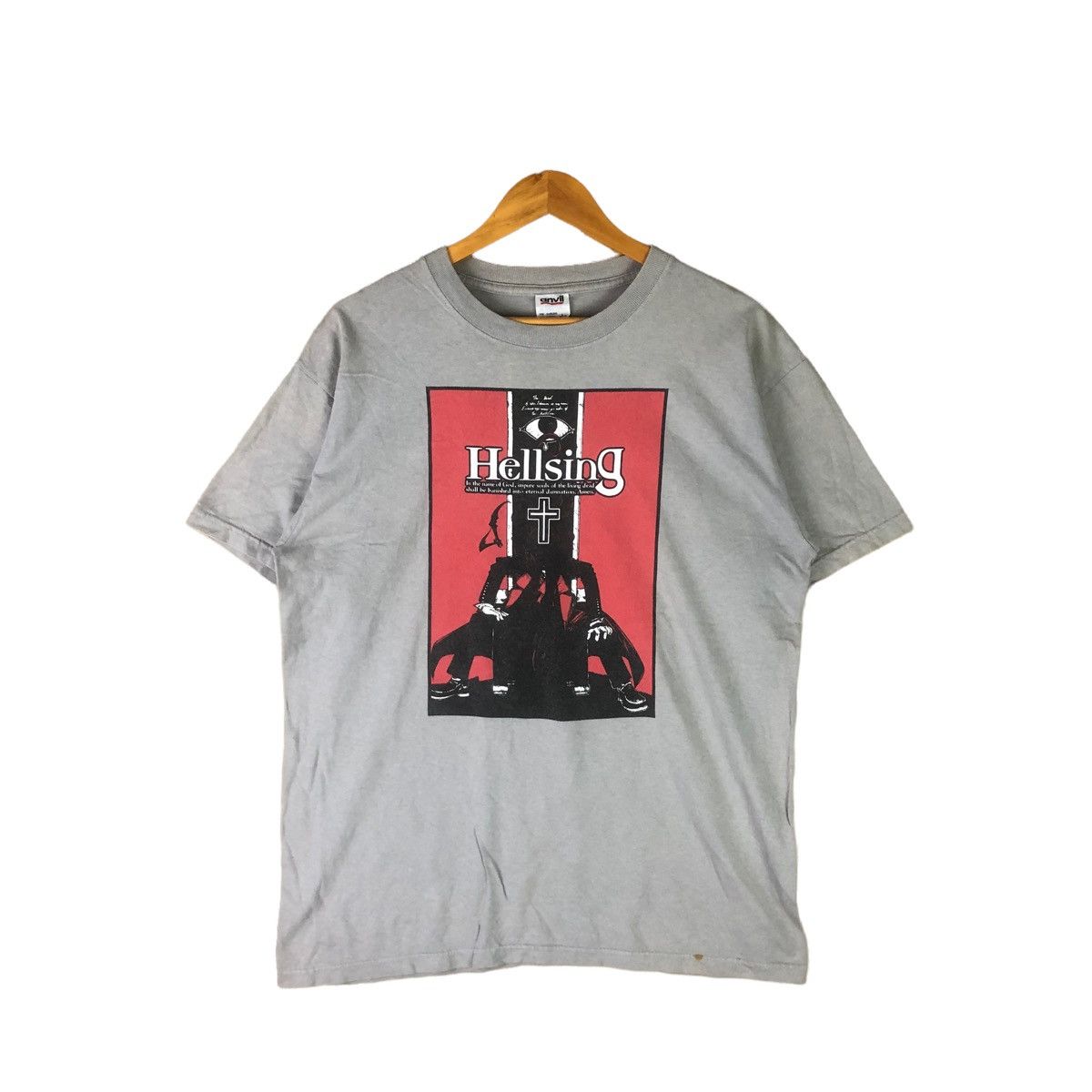 Vintage Anvil Hellsing Big Print Tshirt