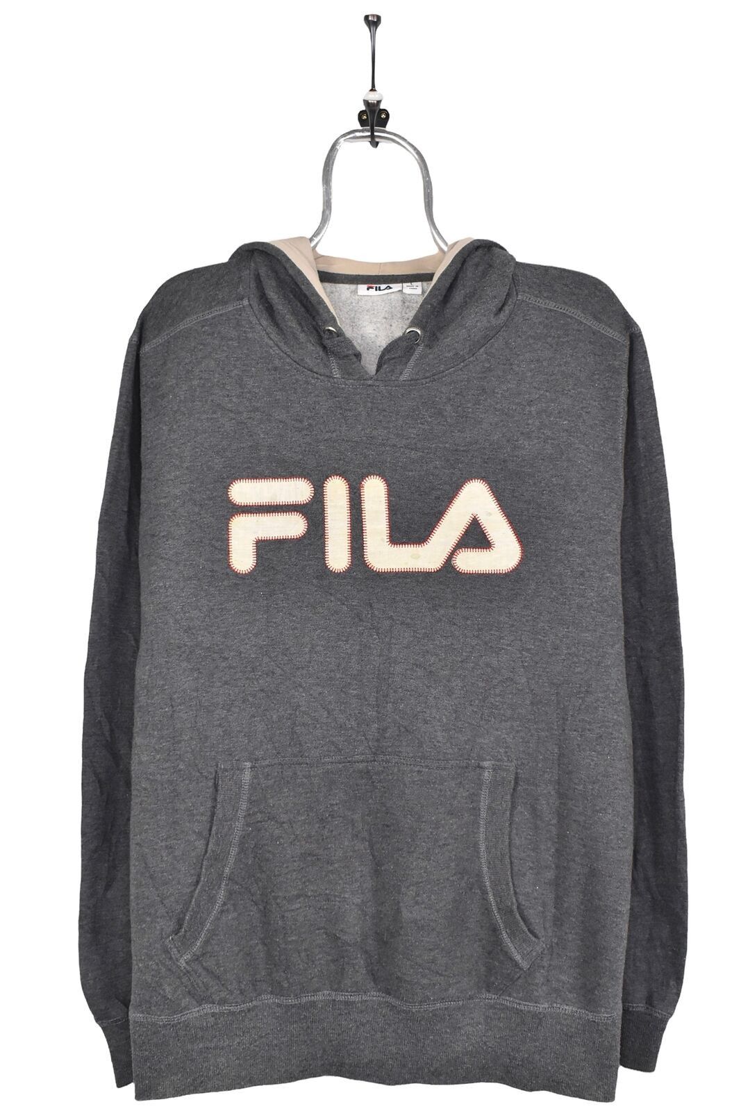 Vintage Fila Hoodie Grey Graphic Sweatshirt T-Shirts | FlexRushtees.com